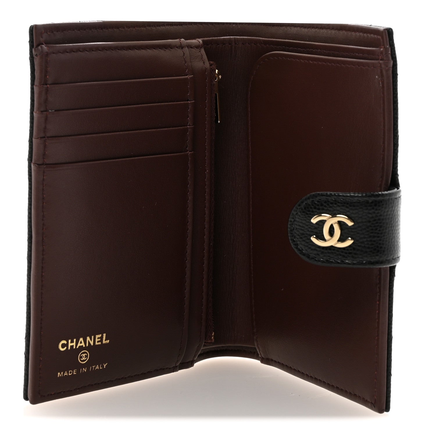 Caviar Quilted Passport Holder Black