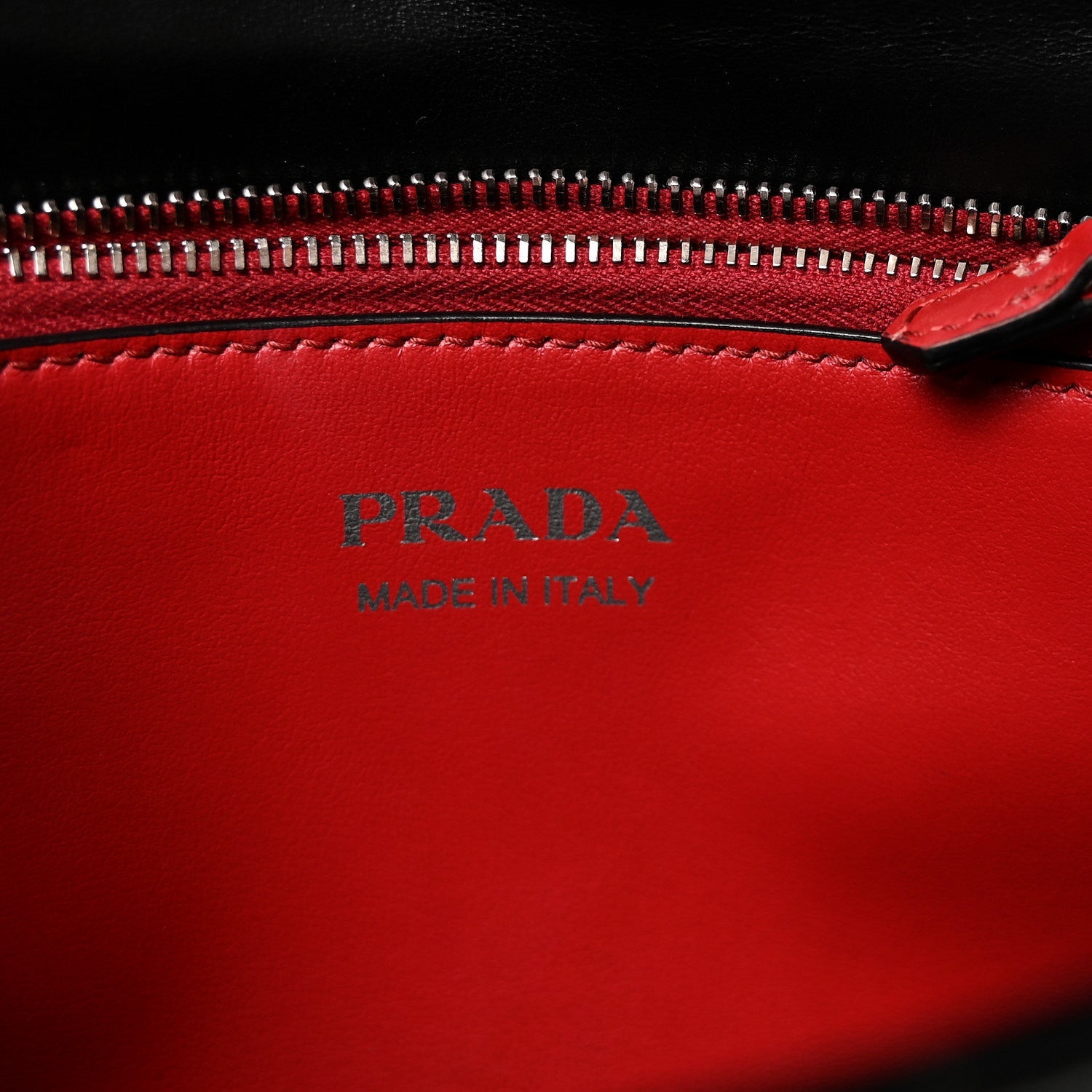 Prada Soft Calfskin Impunture Diagramme Large Chain Flap Shoulder Bag Black