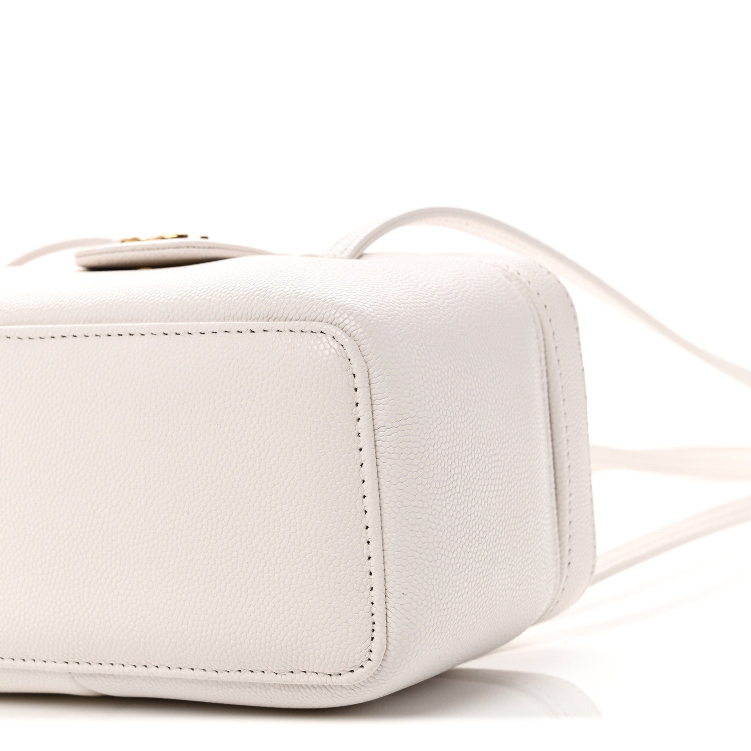Chanel Shiny Caviar Preppy Coco Long Vanity With Strap White