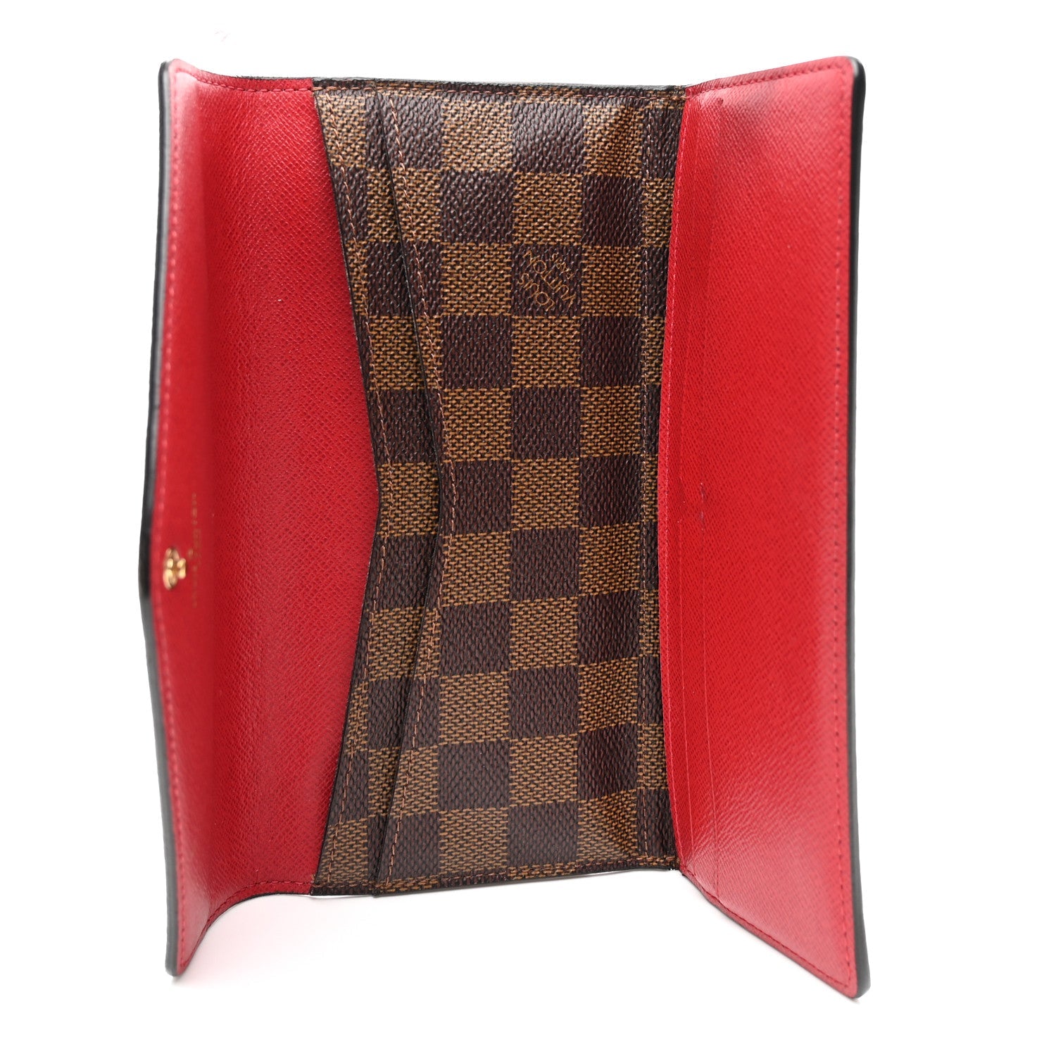 Louis Vuitton Damier Ebene Josephine Wallet Red