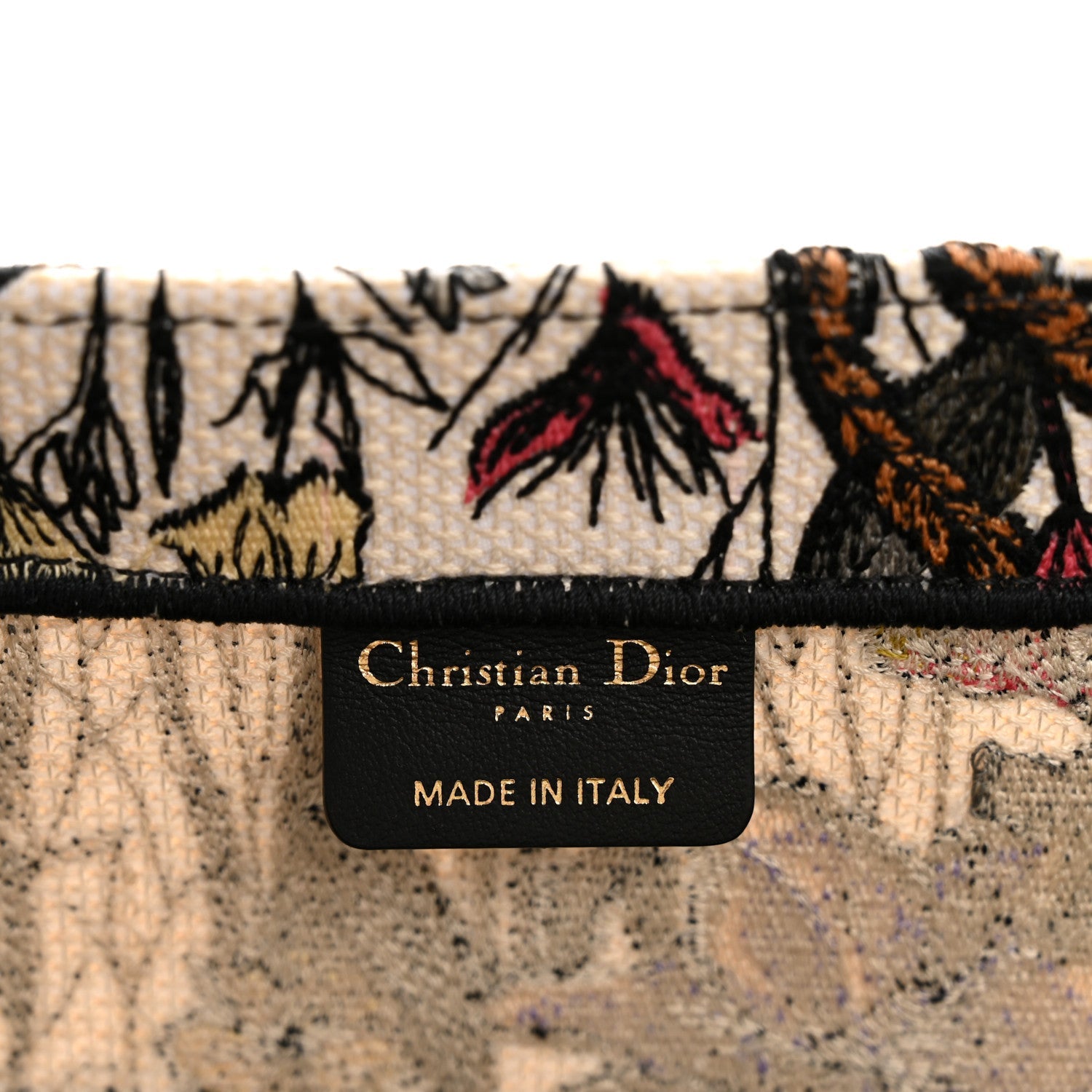 Christian Dior Canvas Embroidered Mille Fleurs Catherine Tote Multicolor