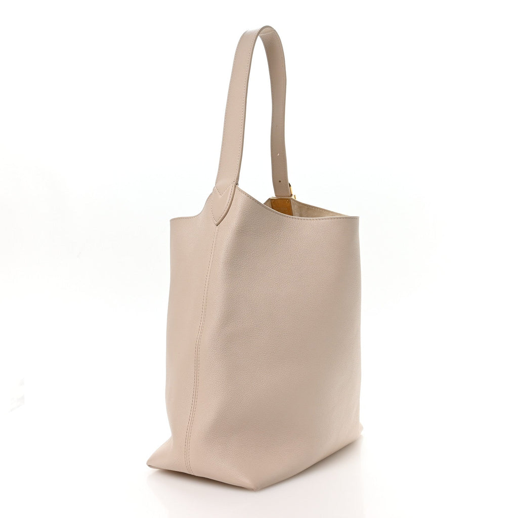 Louis Vuitton Grained Calfskin Low Key Hobo MM Limestone