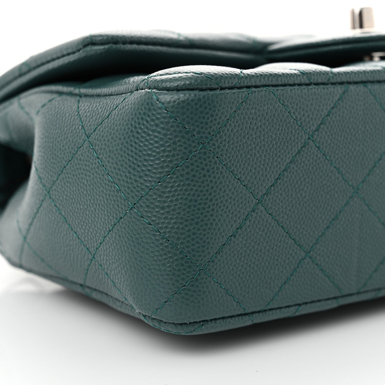 Chanel Caviar Quilted Mini Rectangular Flap Dark Turquoise