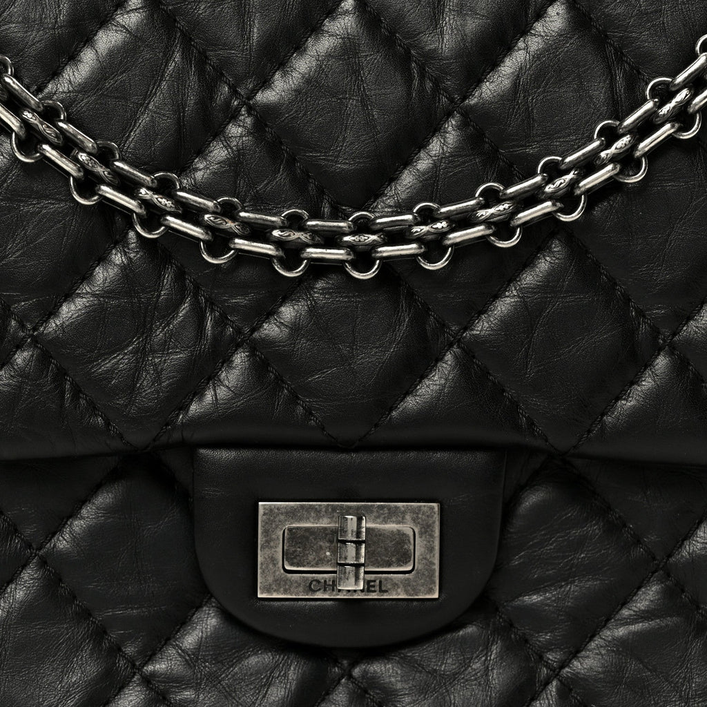 Chanel Aged Calfskin Quilted 2.55 Reissue 226 Flap Black