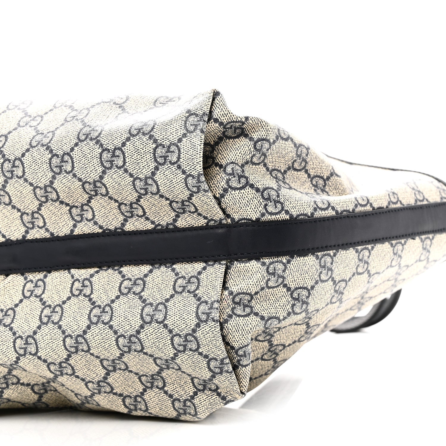 Gucci GG Supreme Monogram Denim Small Totissima Reversible Tote Beige Blue