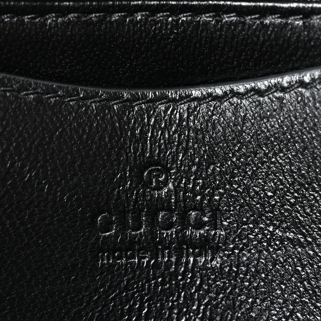 Gucci Lambskin Mini GG Milano Top Handle Shoulder Bag Black