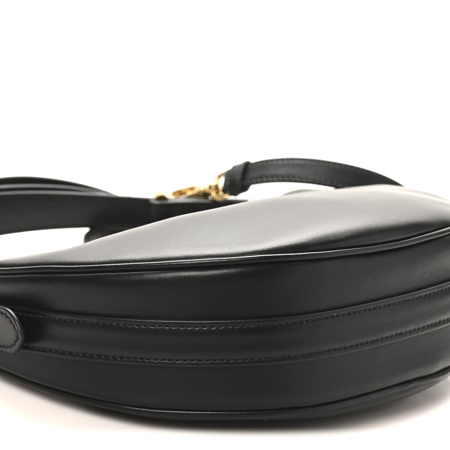 Prada Soft Calfskin Arque Shoulder Bag Black