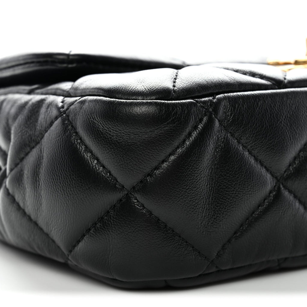 Chanel Lambskin Quilted Mini Flap Black