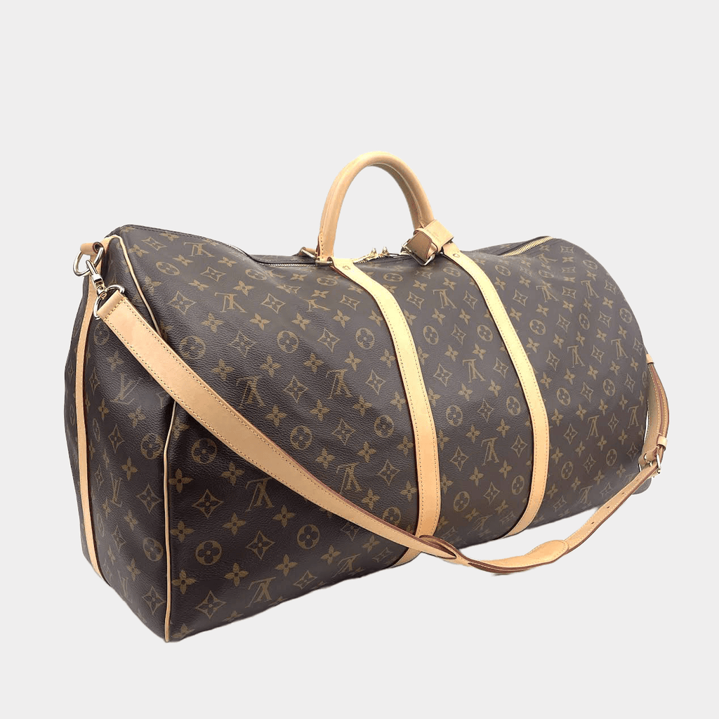 LOUIS VUITTON Monogram Keepall 60 Bando w/Strap Lock & Key