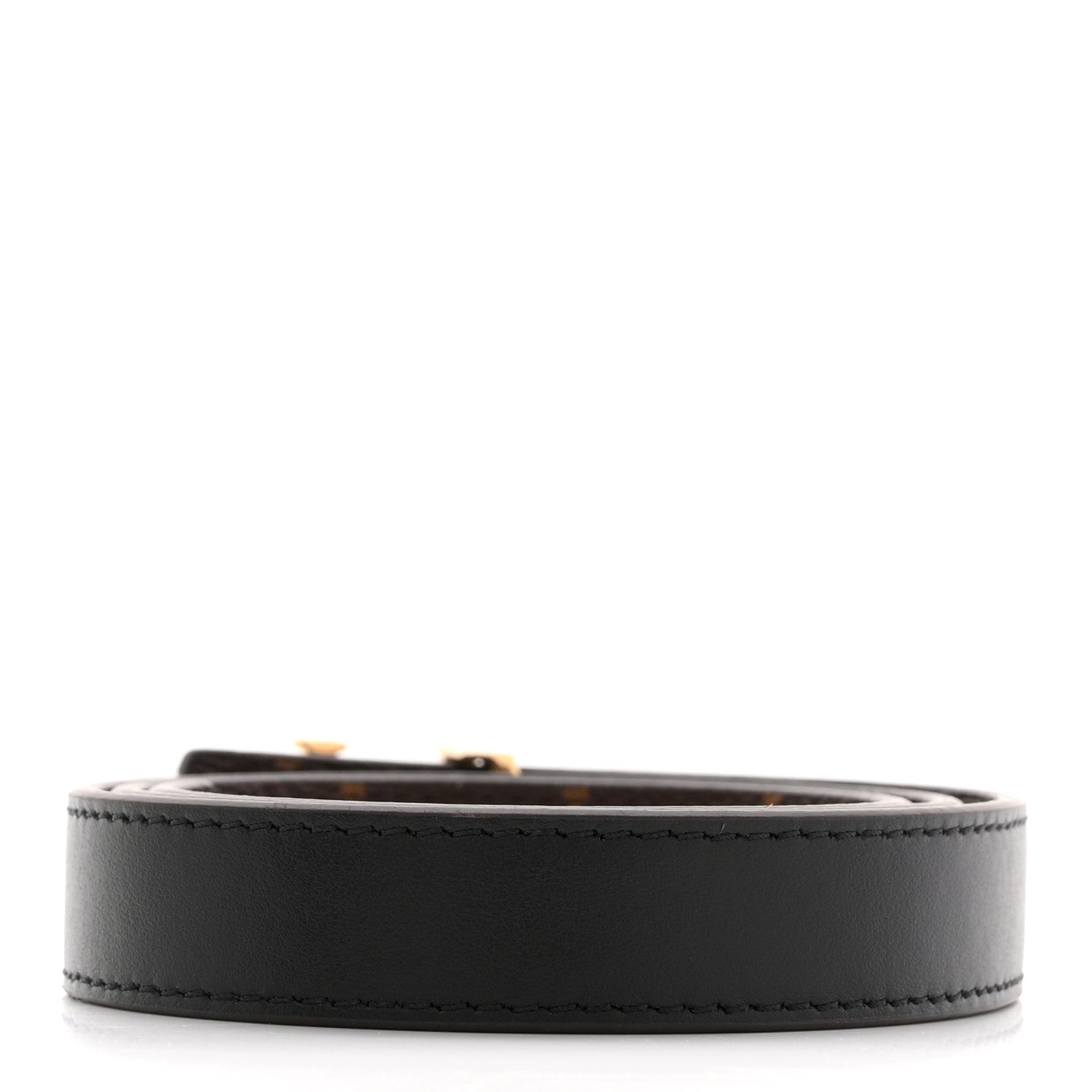 Louis Vuitton Calfskin Monogram 20mm LV Initiales Reversible Belt 65 26 Black