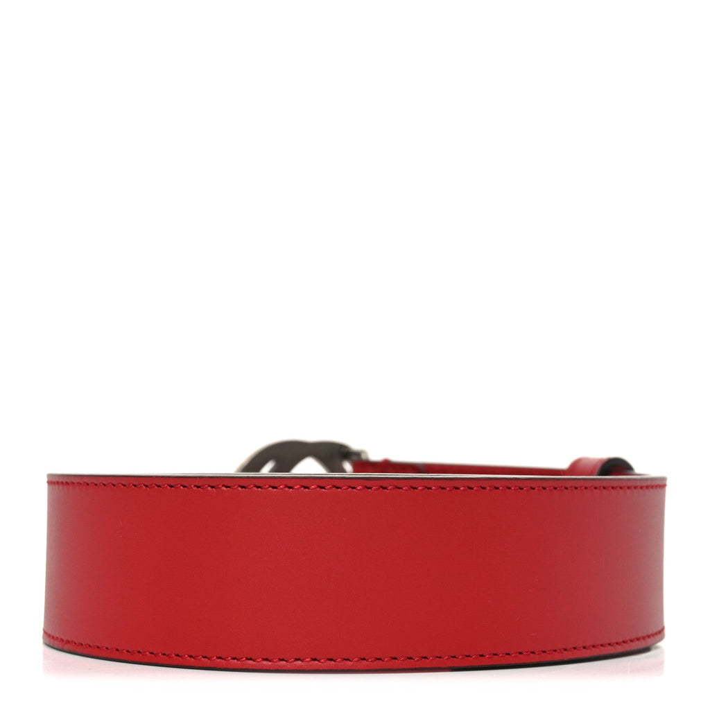 Gucci Selleria Calfskin Mens Interlocking G 37mm Belt 85 34 Rosso