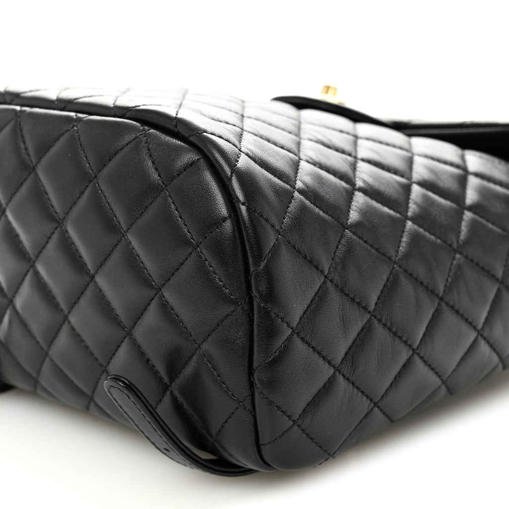 Chanel Lambskin Quilted Small Urban Spirit Backpack Black