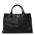 Chanel Caviar Medium Cerf Executive Shopper Tote Black