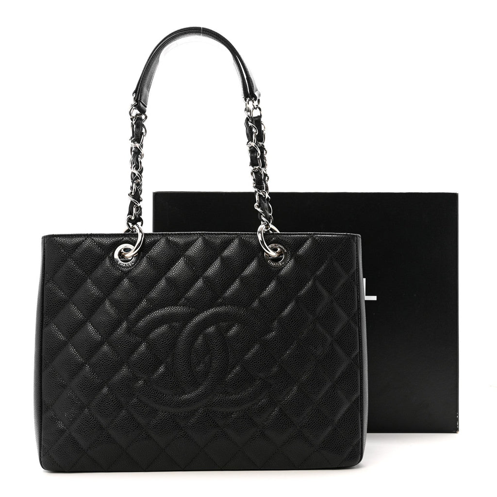 Chanel Caviar Quilted Grand Shopping Tote GST Black