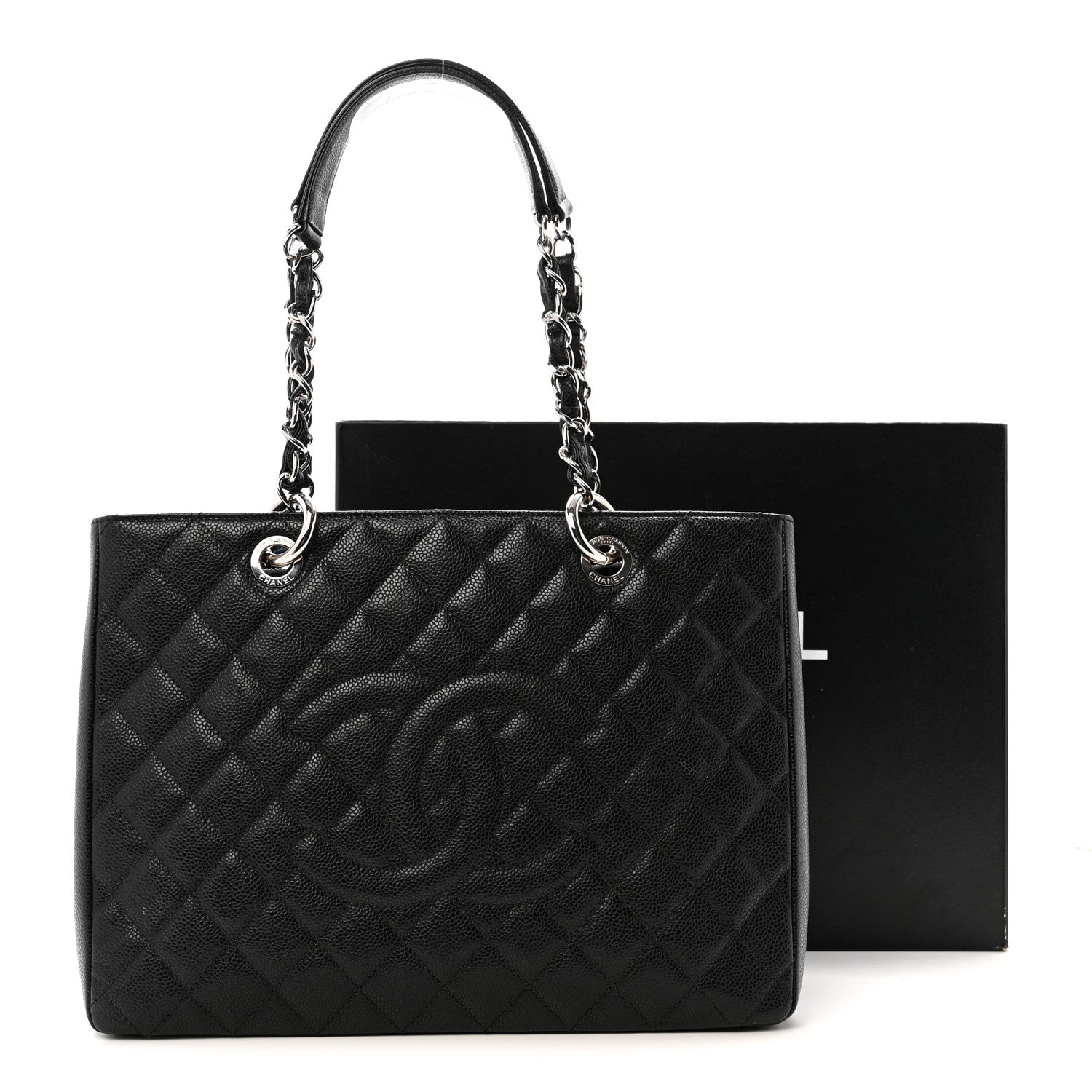 Chanel Caviar Quilted Grand Shopping Tote GST Black