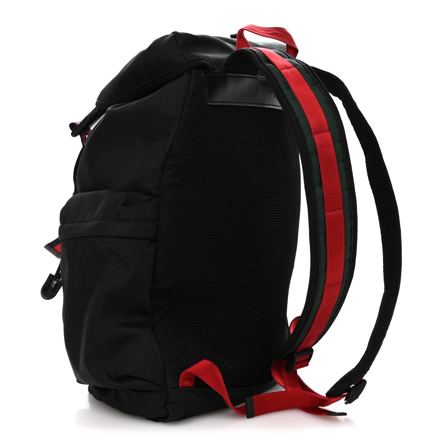 Gucci Techno Canvas Web Double Buckle Backpack Black