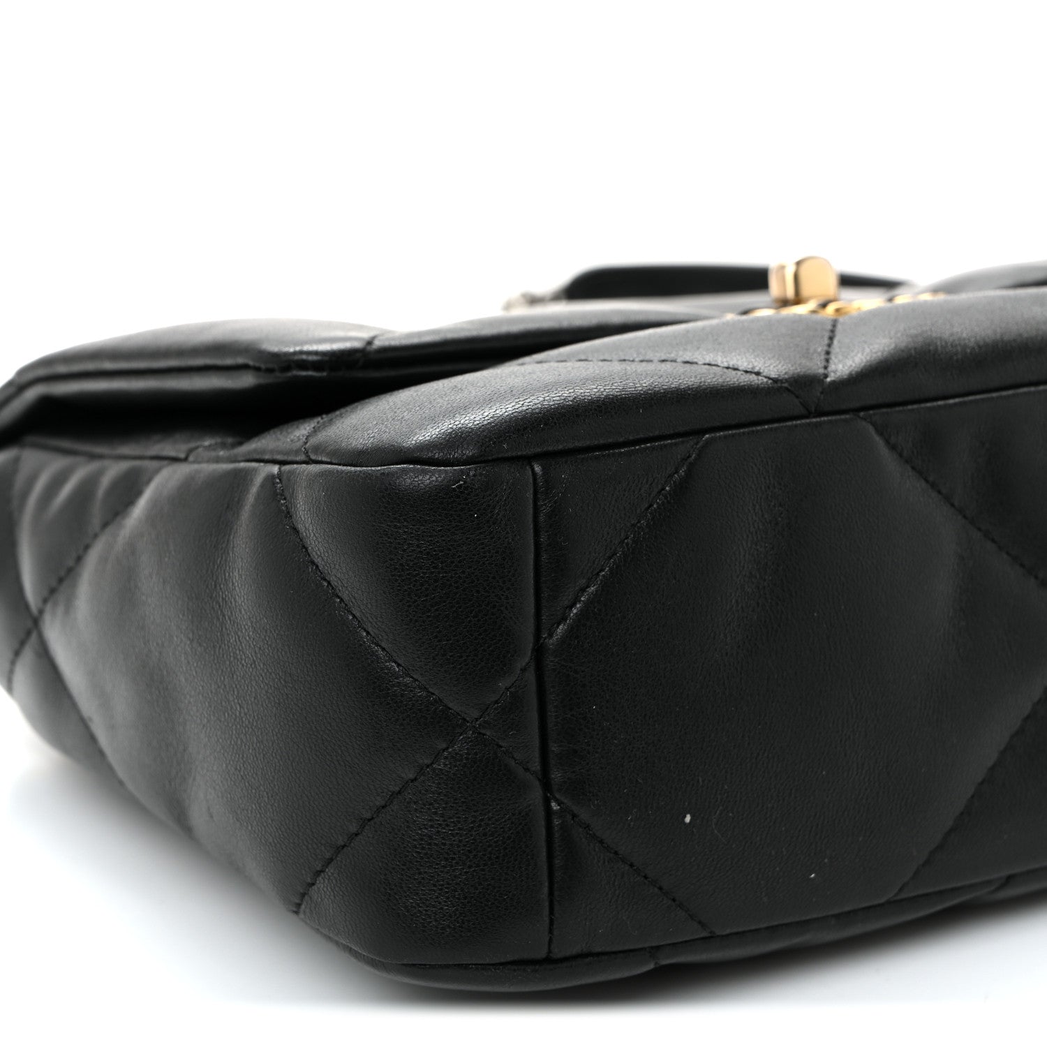 Chanel Lambskin Quilted Medium Chanel 19 Flap Black