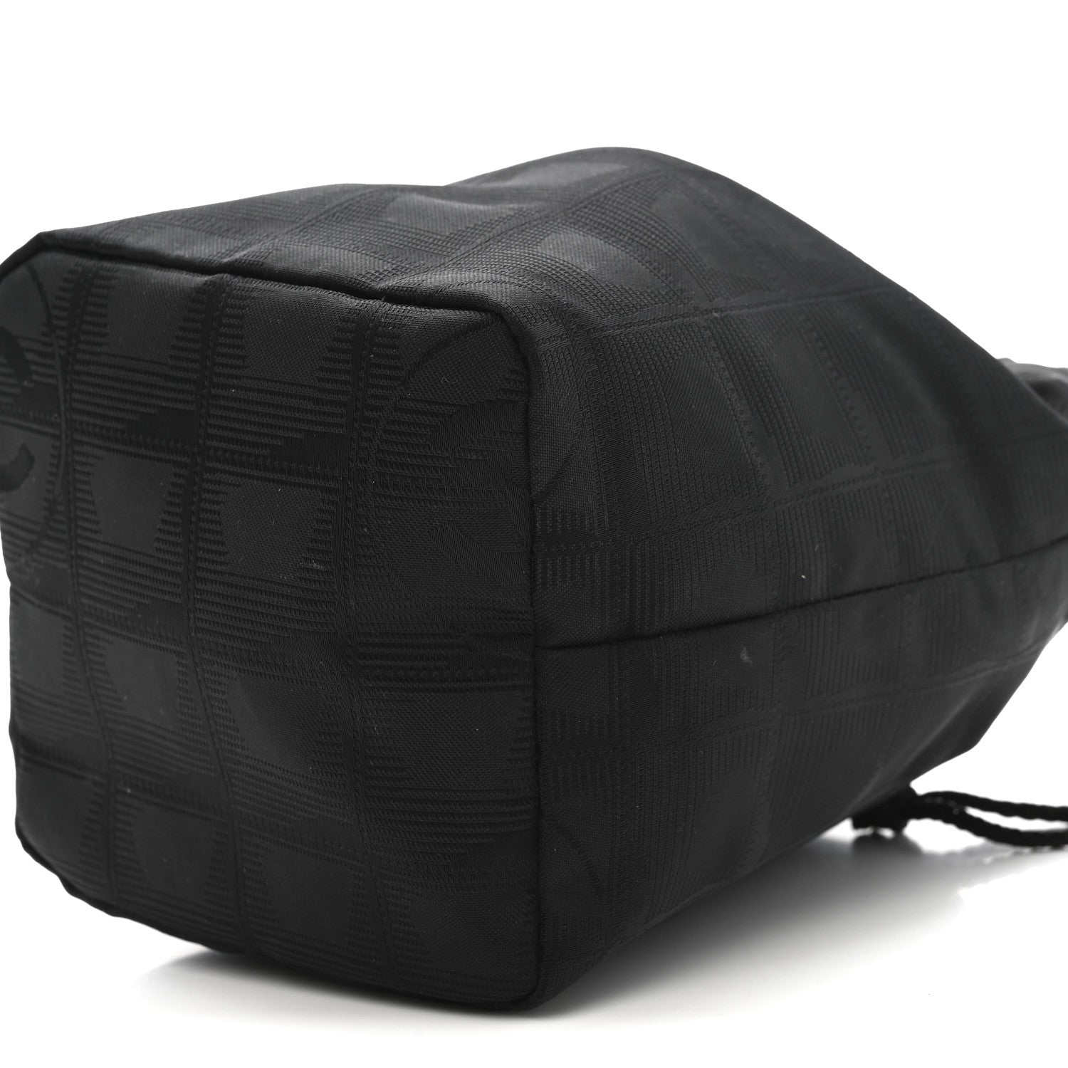 Chanel Nylon Travel Drawstring Bag Black