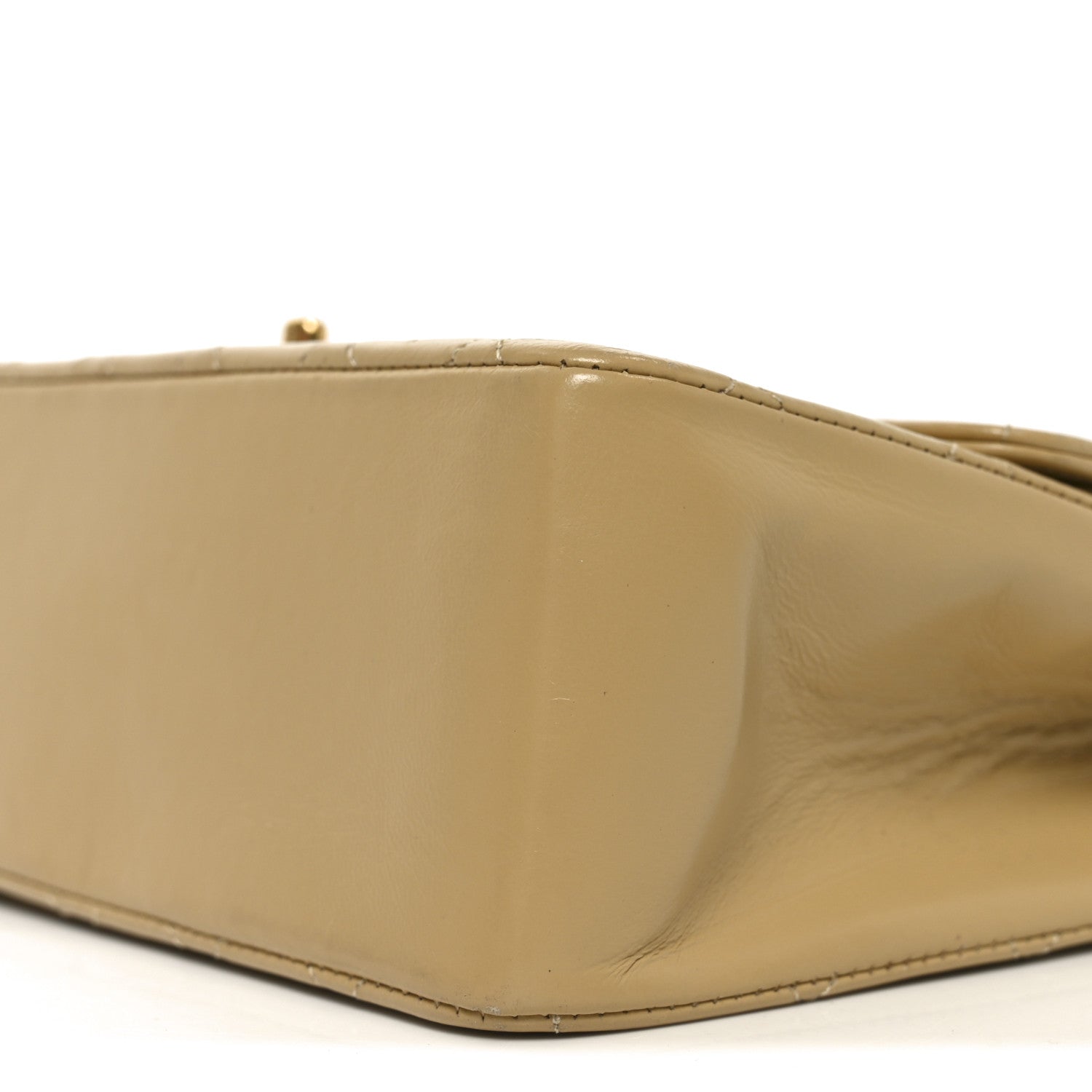 Chanel Lambskin Quilted Medium Double Flap Beige