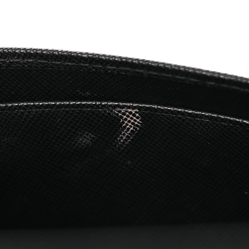 Prada Saffiano Metal Large Chain Wallet Black