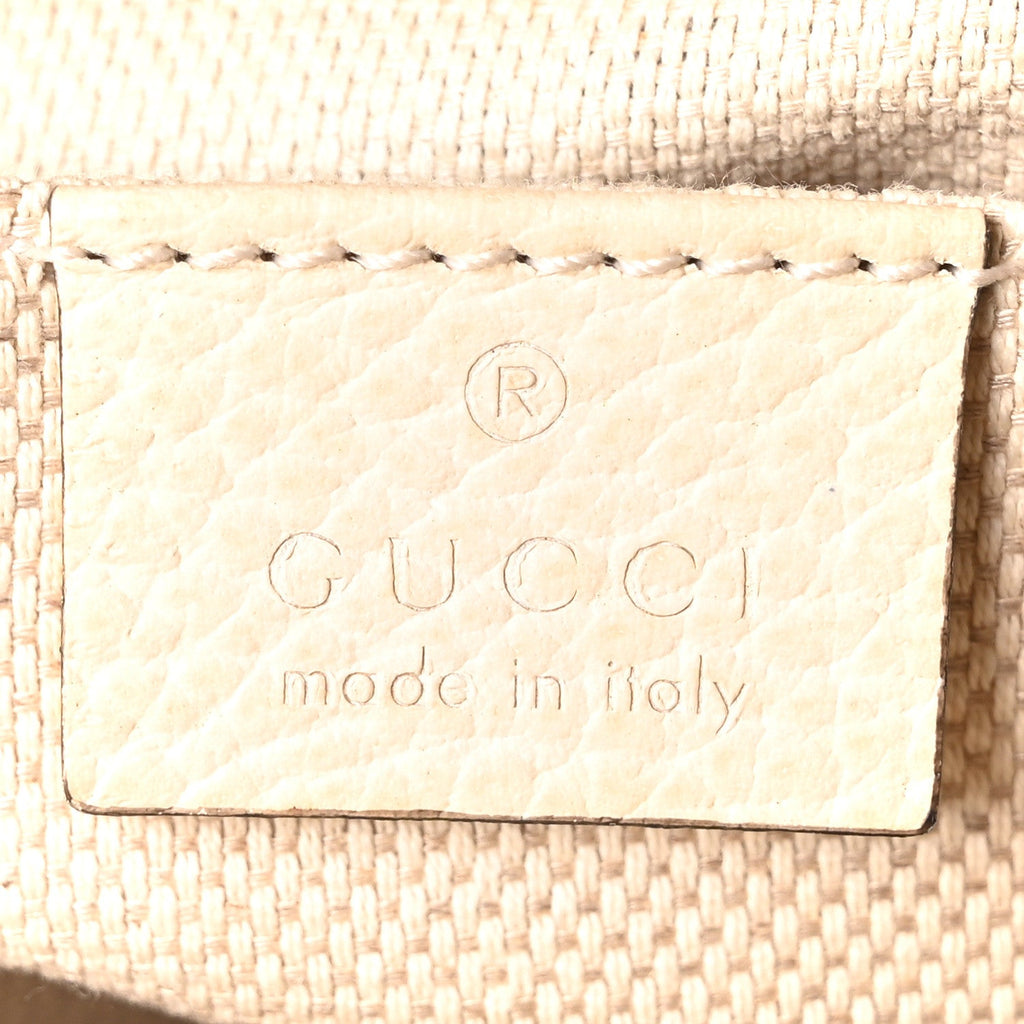 Gucci Dollar Calfskin Small Soho Disco Bag Hibiscus Red Mystic White Blue
