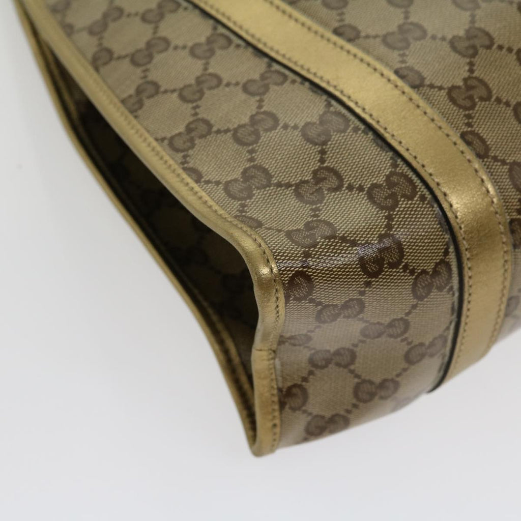 GUCCI GG Canvas Shoulder Bag Coated Canvas Beige Gold  30355