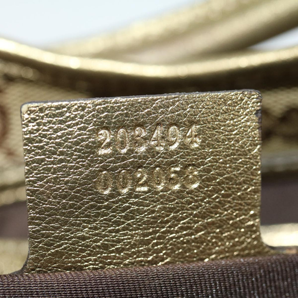 GUCCI GG Canvas Shoulder Bag Coated Canvas Beige Gold  30355