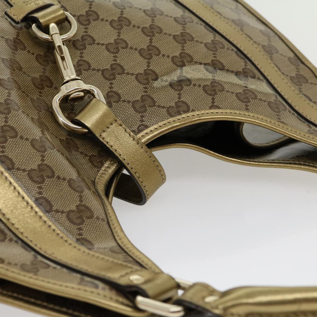 GUCCI GG Canvas Shoulder Bag Coated Canvas Beige Gold  30355