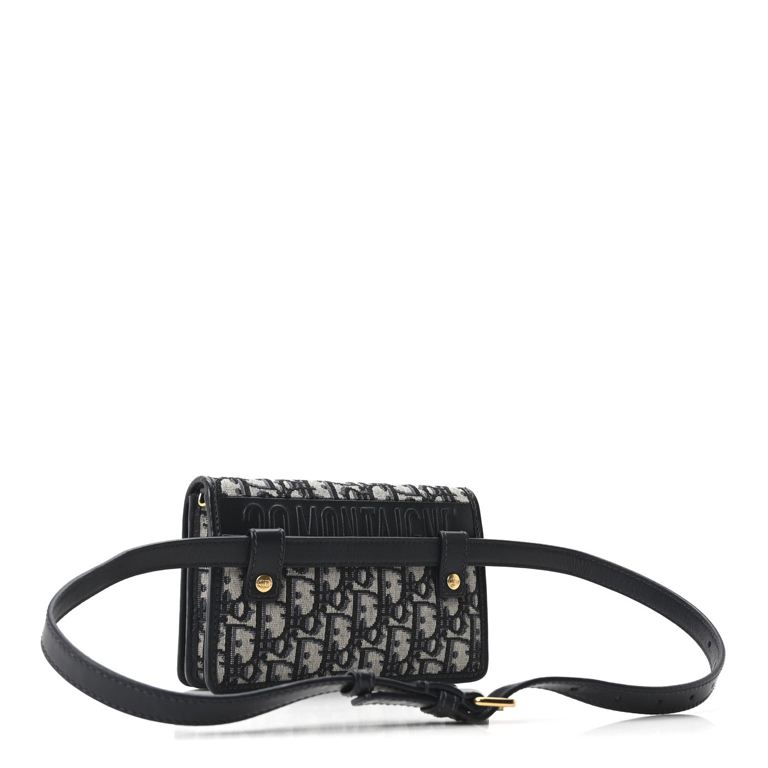 Christian Dior Oblique 30 Montaigne 2-In-1 Pouch Blue