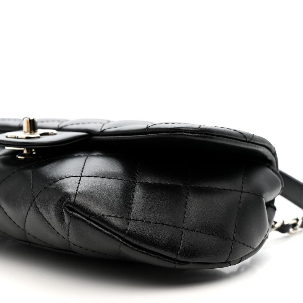 Chanel Calfskin Quilted CC Uniform Flap Belt Bag Black