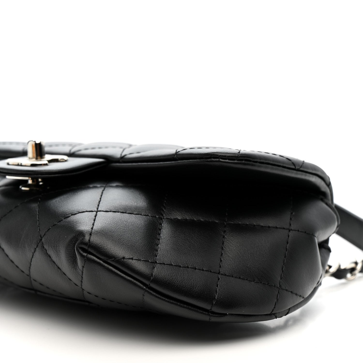 Chanel Calfskin Quilted CC Uniform Flap Belt Bag Black