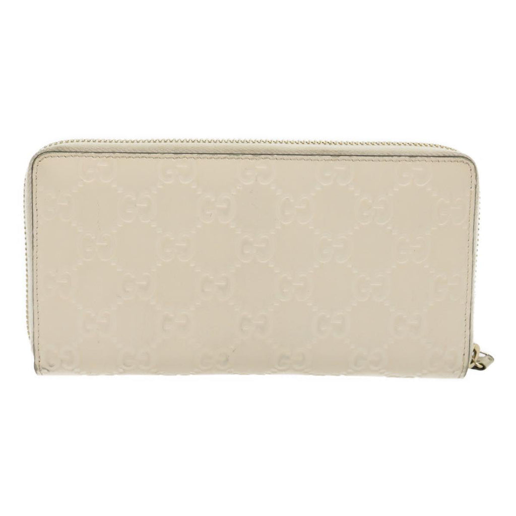 GUCCI GG Canvas ssima Long Wallet White  30393