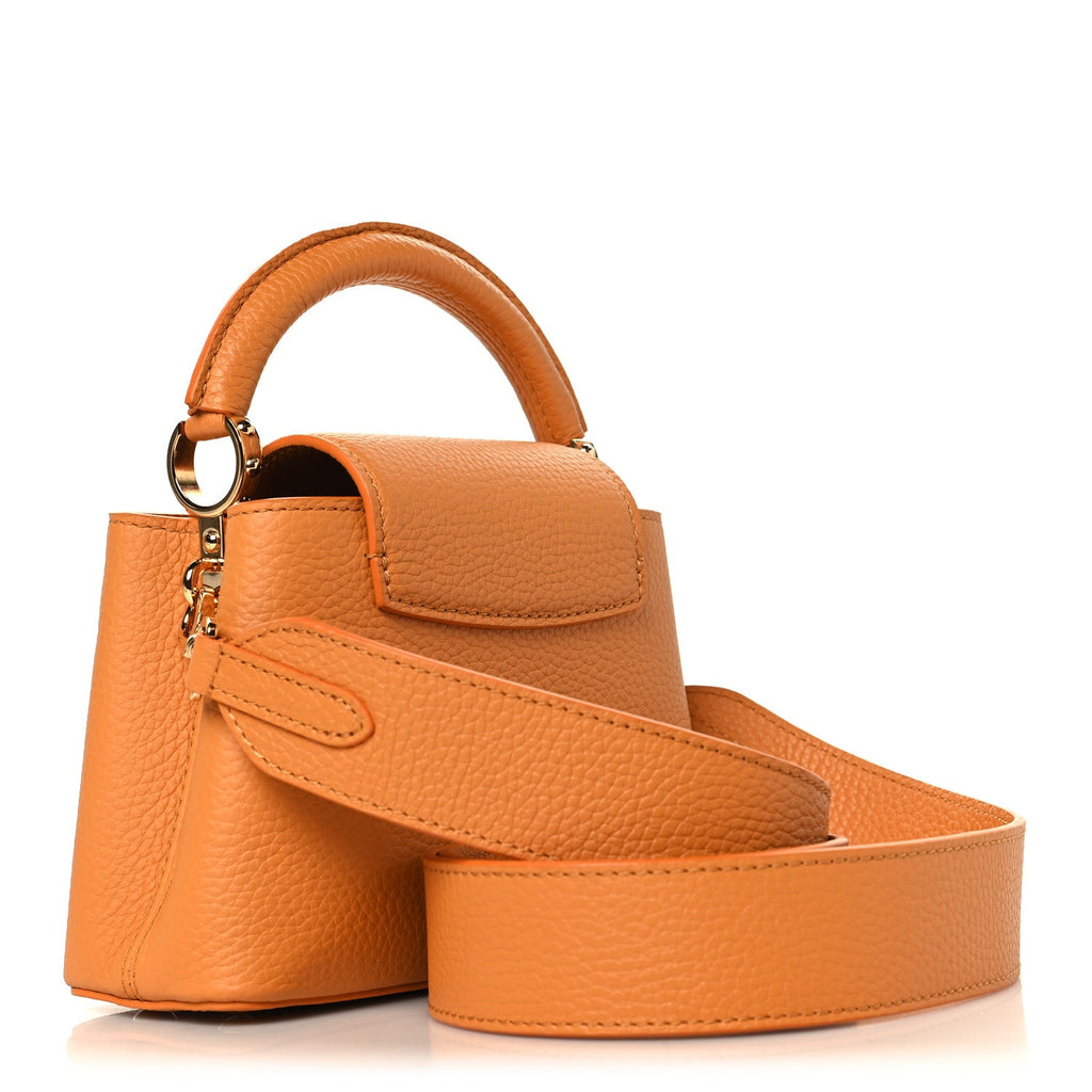 Louis Vuitton Taurillon Mini Capucines Safran Imperial