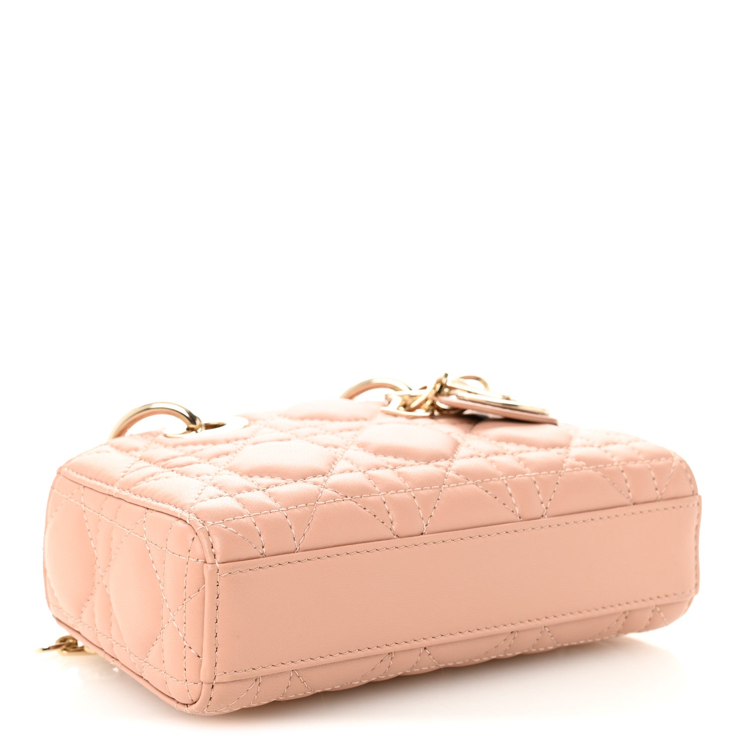 Christian Dior Lambskin Cannage Micro Lady D-Joy Rose Des Vents