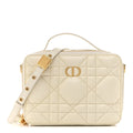Christian Dior Calfskin Macrocannage Caro Box Bag Latte