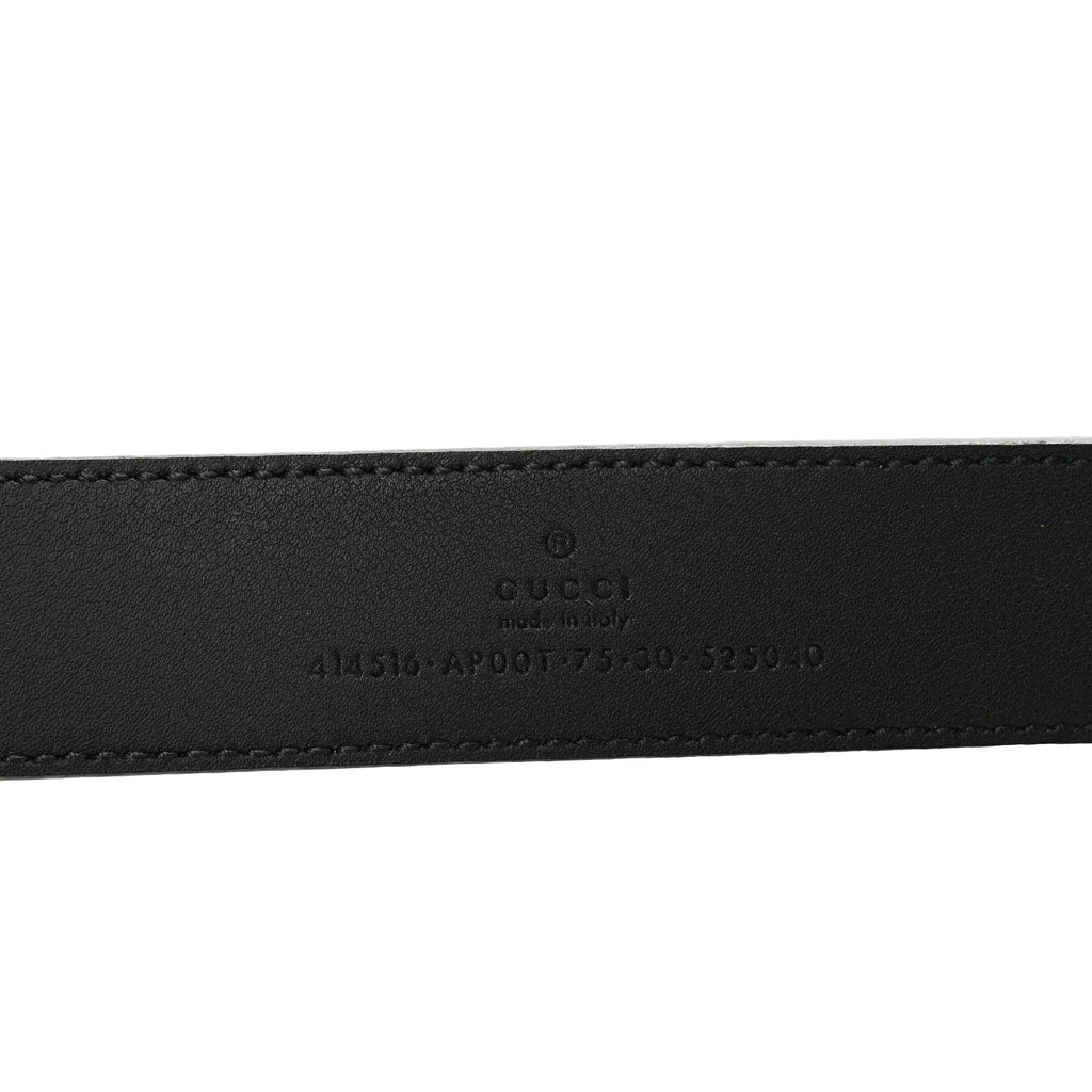 Gucci Calfskin Double G 30mm Belt 75 30 Black