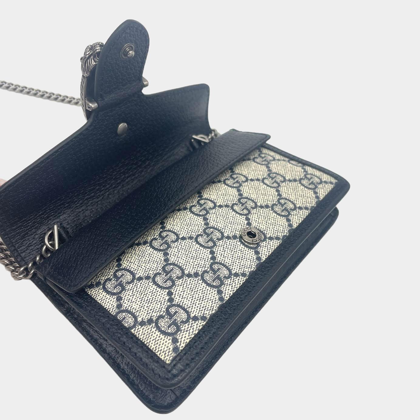 GUCCI GG Dionysus Super Mini Supreme - Navy/Beige