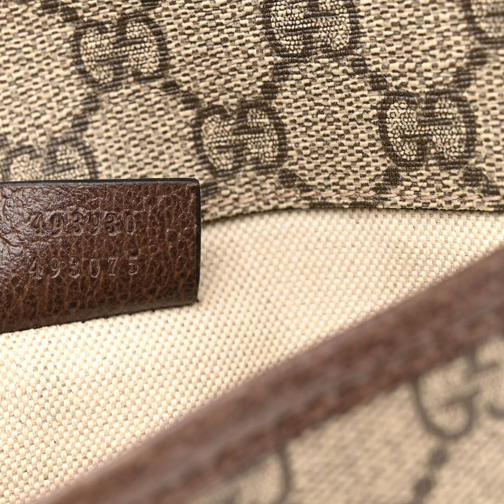 Gucci GG Supreme Monogram Neo Vintage Web Belt Bag Brown
