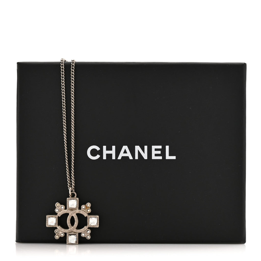 Crystal Strass Necklace Silver