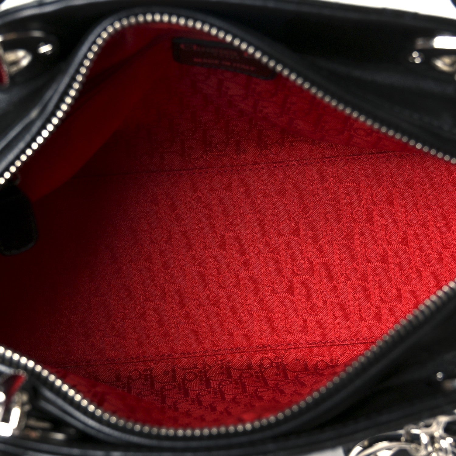 Christian Dior Lambskin Cannage Medium Lady Dior Black