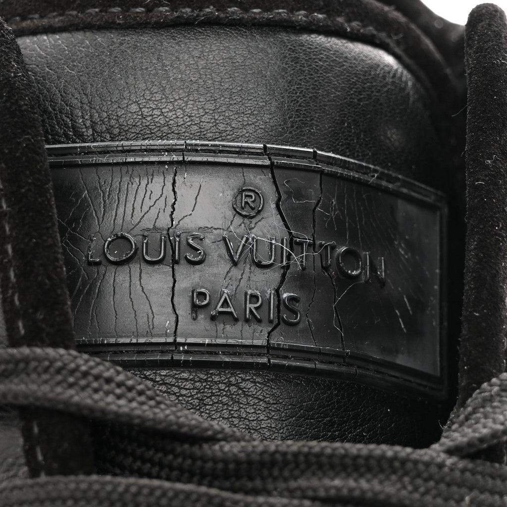 Louis Vuitton Calfskin Mens Cosmos Sneakers 8 Black