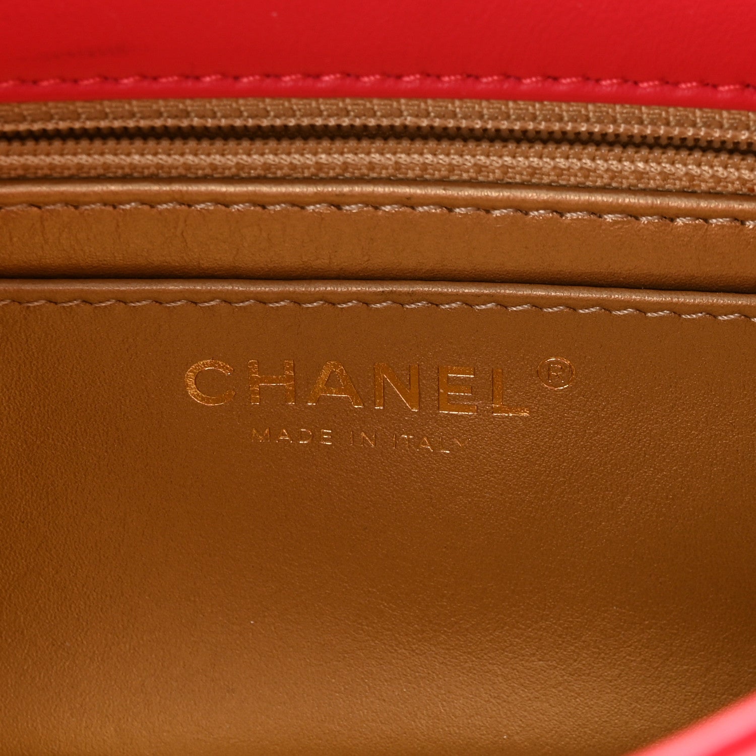 Chanel Lambskin Quilted Mini Pearl Crush Flap Red