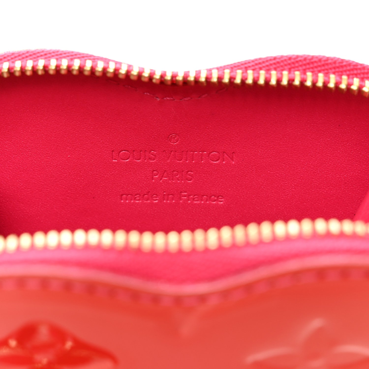 Louis Vuitton Vernis Heart Coin Purse Rose Pop