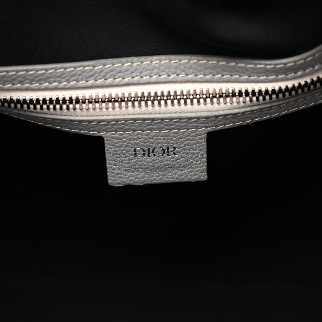 Christian Dior Calfskin Lingot 50 Bag Grey