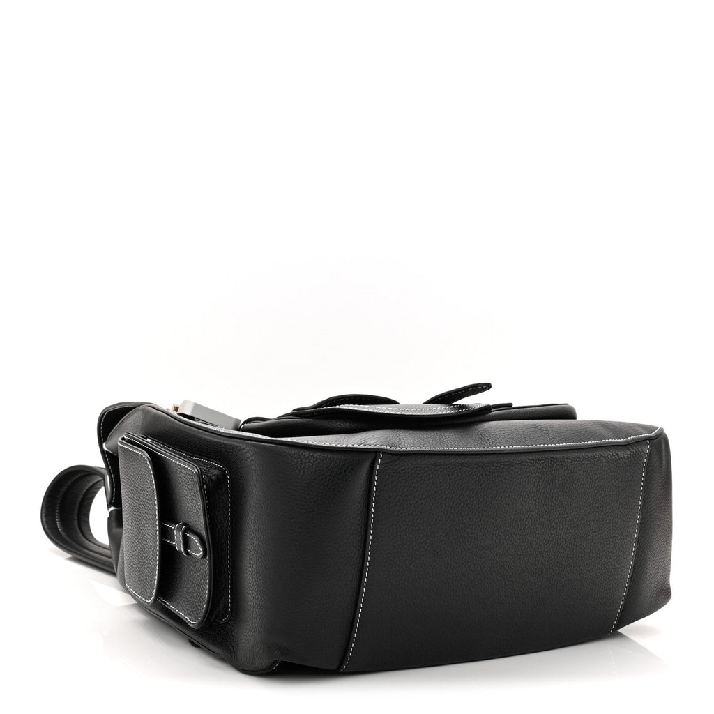 Christian Dior Grained Calfskin Maxi Gallop Backpack Black