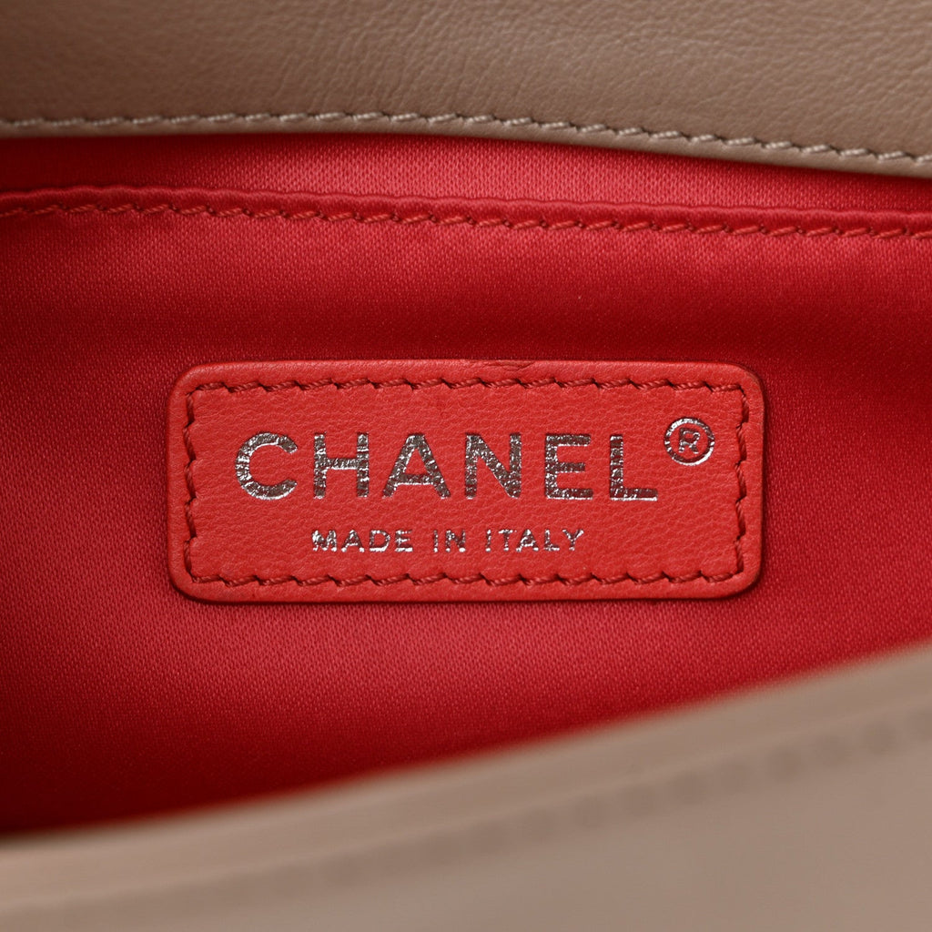 Chanel Vinyl Lipstick Wallet On Chain WOC Beige