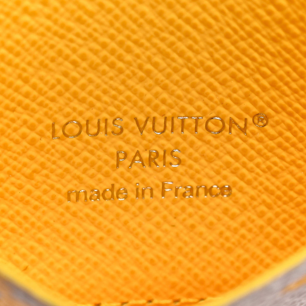 Louis Vuitton Monogram Glow Double Card Holder Gray Yellow