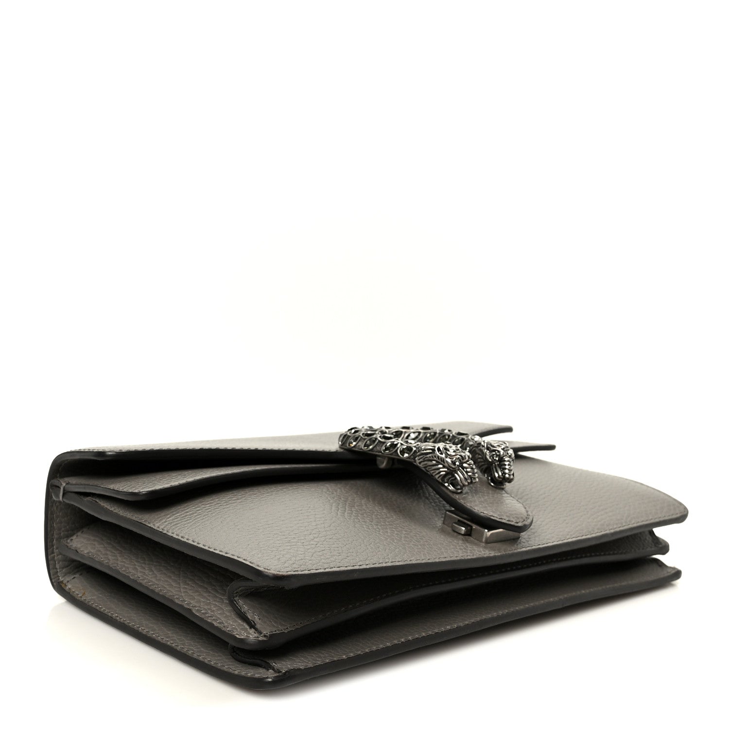 Gucci Pebbled Calfskin Small Dionysus Shoulder Bag Dusty Grey