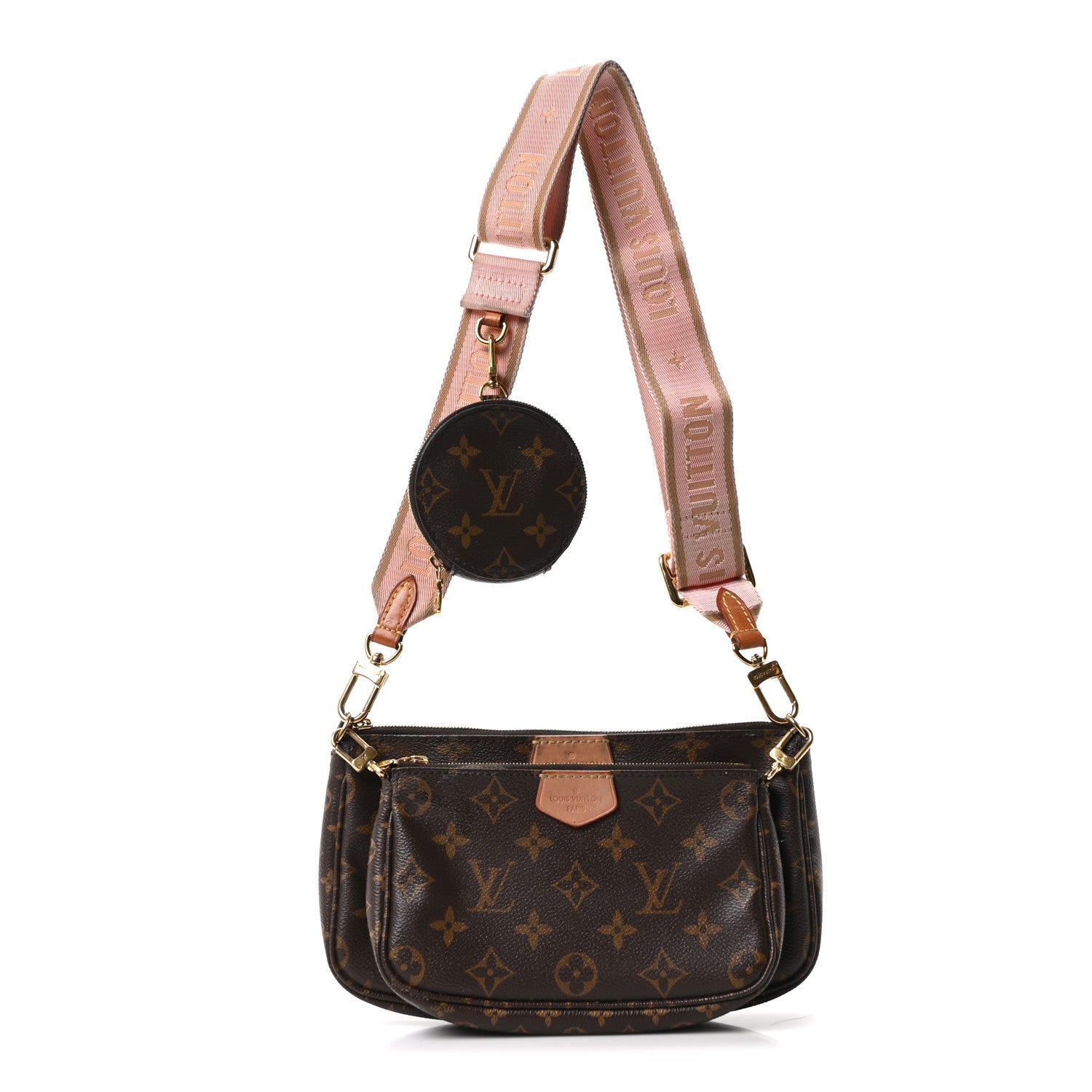 Louis Vuitton Monogram Multi Pochette Accessories Rose Clair