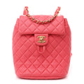 Chanel Lambskin Quilted Small Urban Spirit Backpack Dark Pink